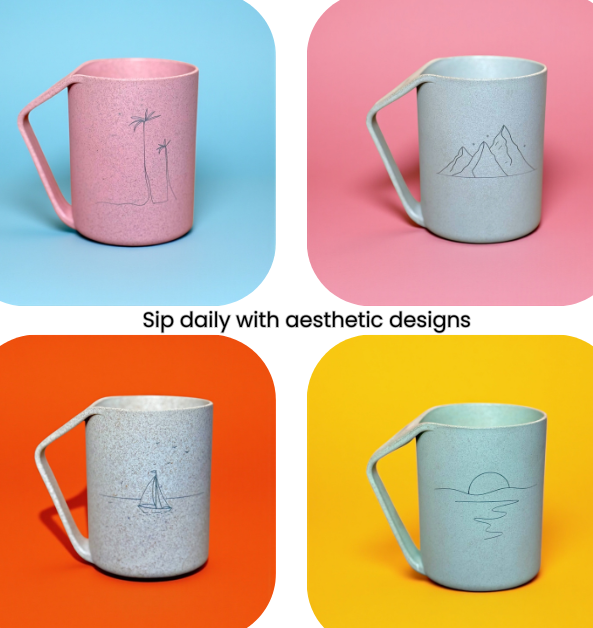 Tri Mug | 375ml | Set of 4 | Multicolour