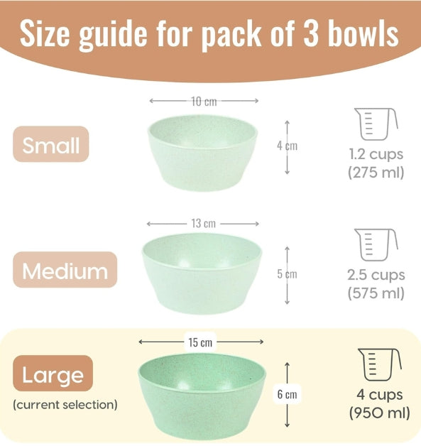 Ivalo Bowl | 1000ml | Set of 3 | Pearl Green