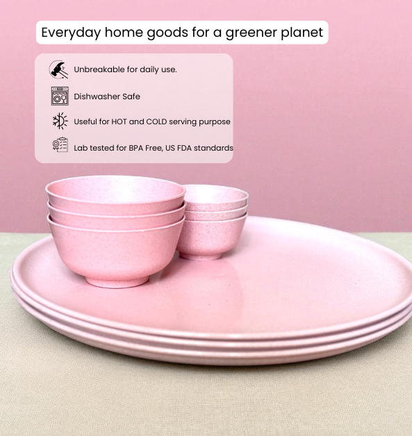 Pello 9 Piece Dinner Set | Chroma Pink