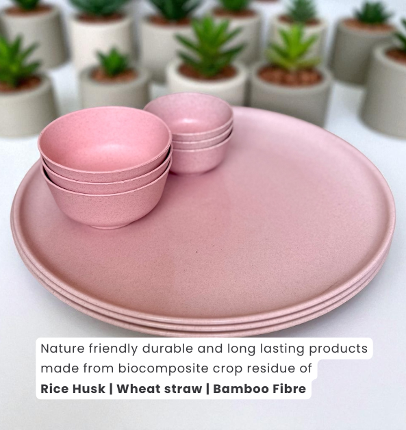 Pello 9 Piece Dinner Set | Chroma Pink