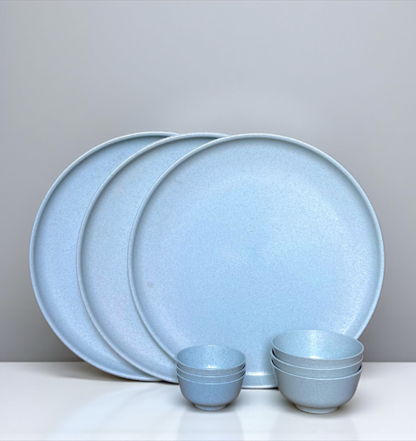 Pello 9 Piece Dinner Set | Glacier Blue