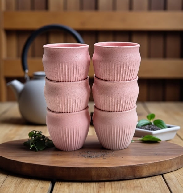 Kulhad | 200ml | Set of 6 | Chroma Pink Pink