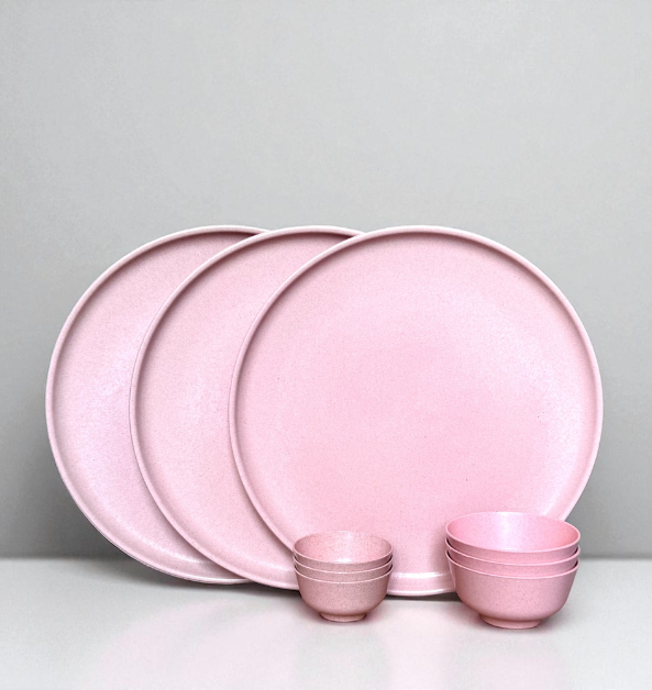 Pello 9 Piece Dinner Set | Chroma Pink