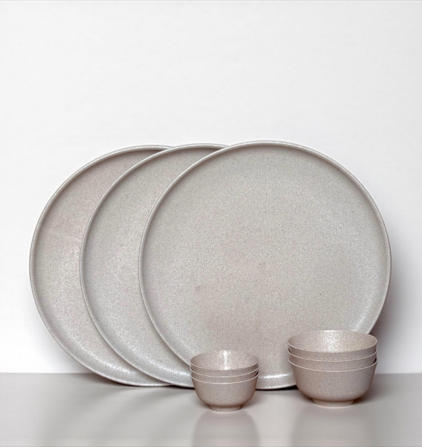 Pello 9 Piece Dinner Set | Sand Beige